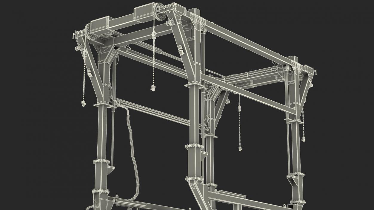 3D Combi-SC Straddle Carrier Clean Rigged model