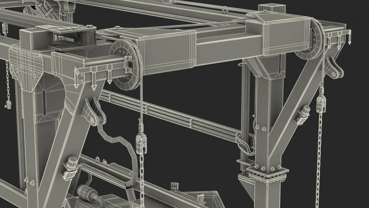 3D Combi-SC Straddle Carrier Clean Rigged model