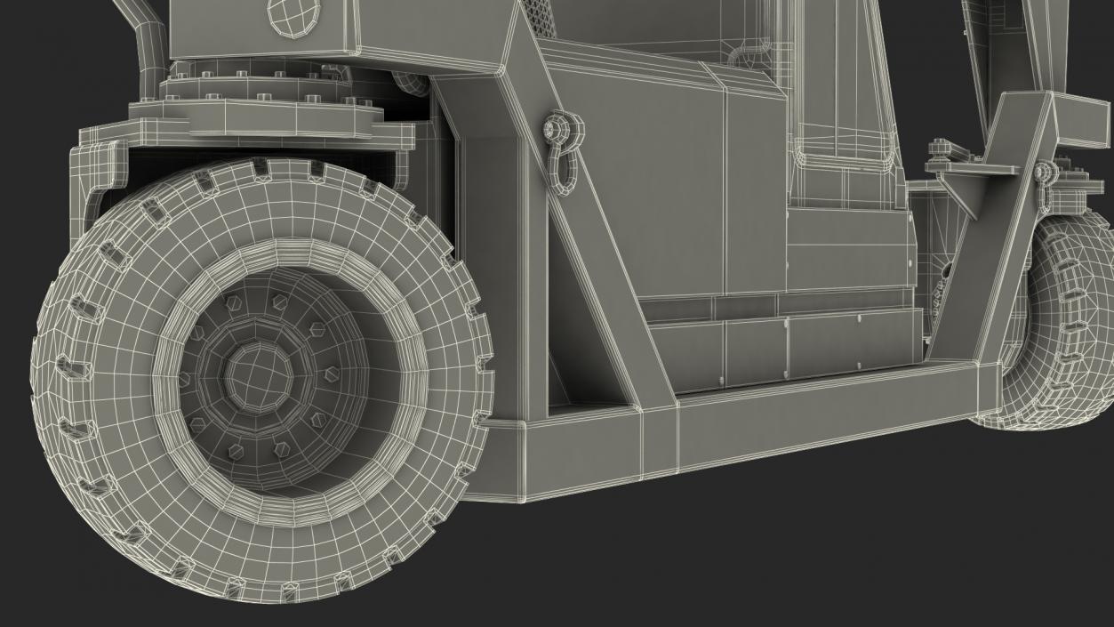 3D Combi-SC Straddle Carrier Clean Rigged model