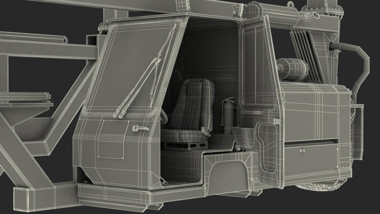 3D Combi-SC Straddle Carrier Clean Rigged model