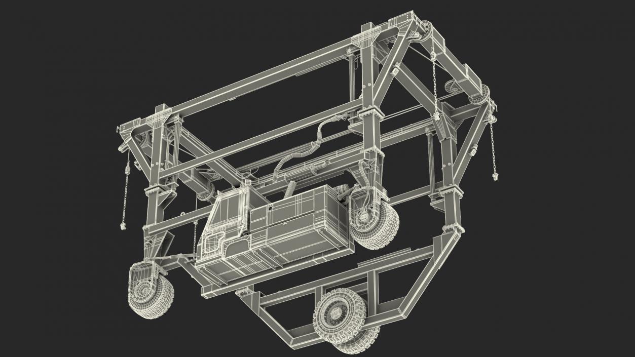 3D Combi-SC Straddle Carrier Clean Rigged model