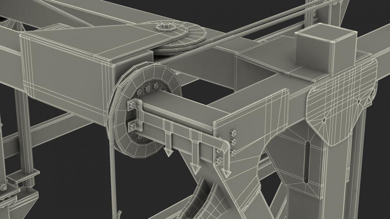 3D Combi-SC Straddle Carrier Clean Rigged model