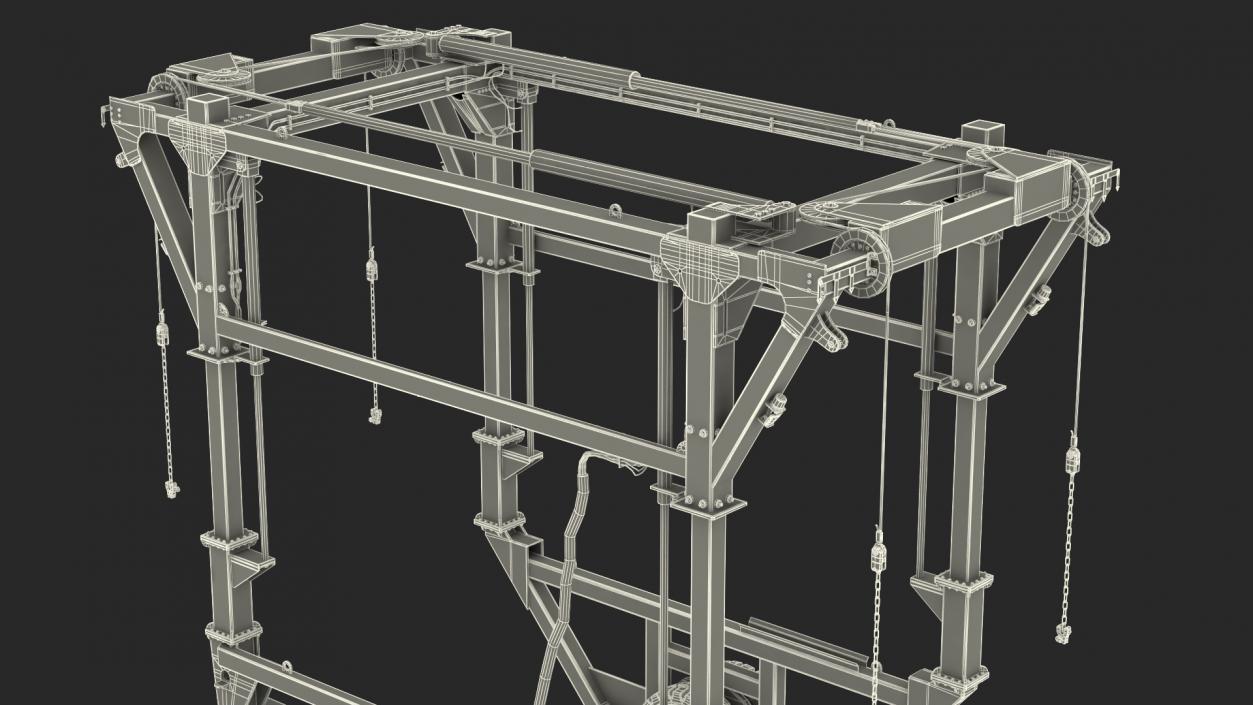 3D Combi-SC Straddle Carrier Clean Rigged model