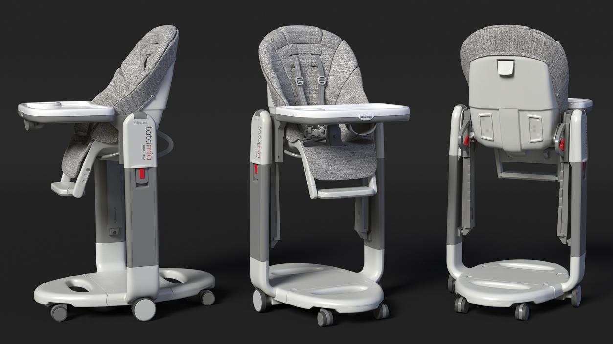 3D Peg Perego High Chair Tatamia Vertical Grey model