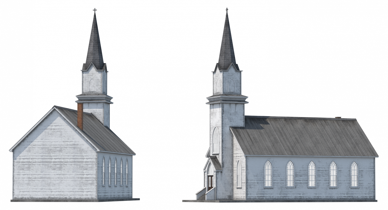 Old Wooden Church 3D