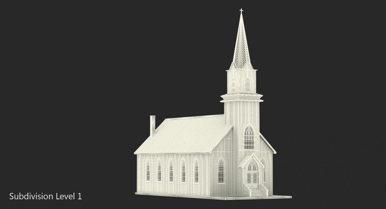 Old Wooden Church 3D