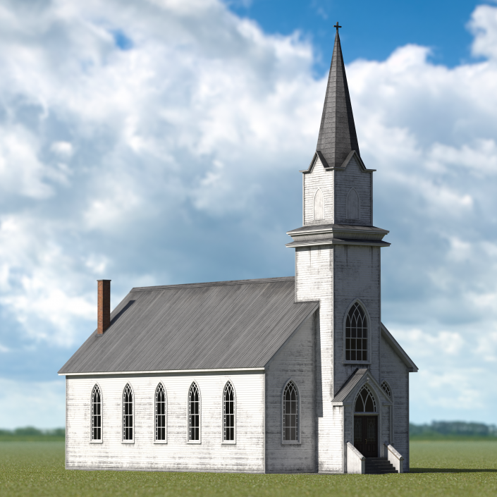 Old Wooden Church 3D