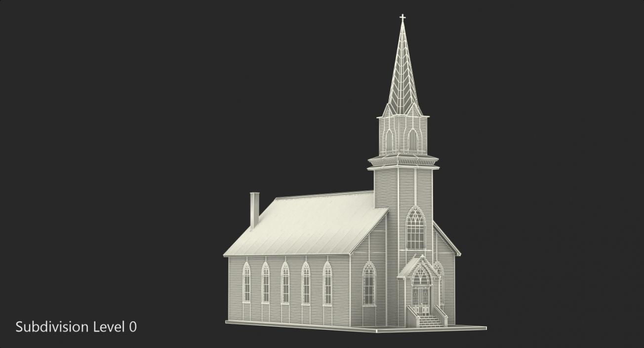 Old Wooden Church 3D