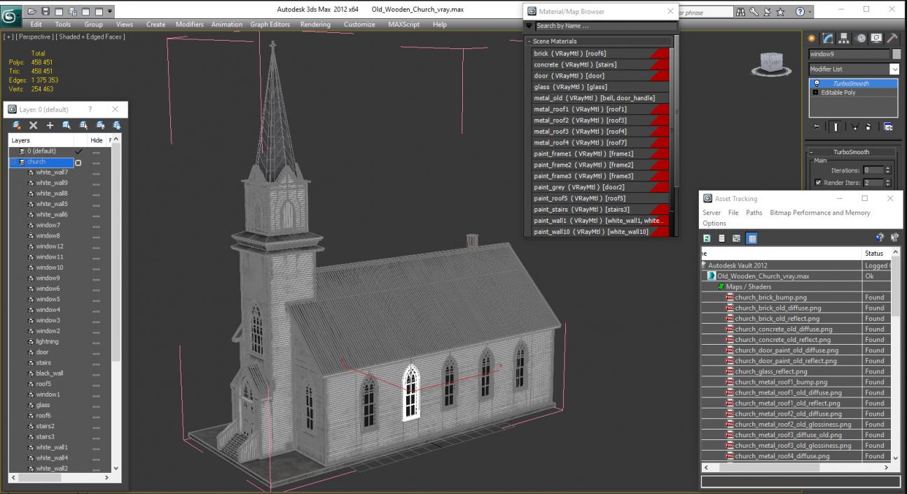 Old Wooden Church 3D