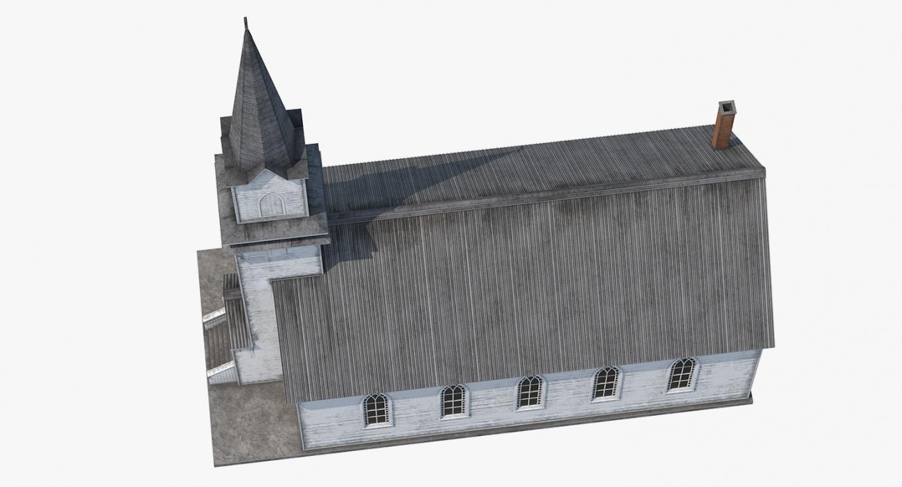 Old Wooden Church 3D