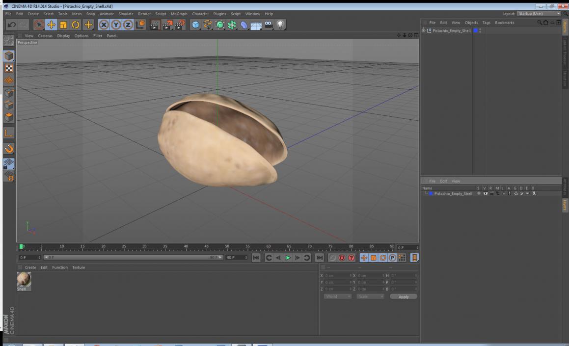 3D Pistachio Empty Shell