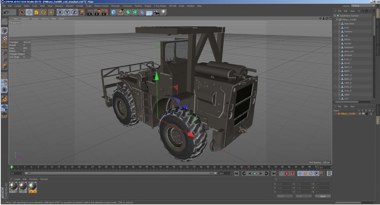 Military Forklift 3D