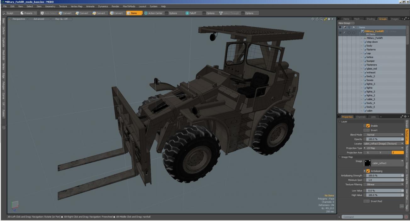 Military Forklift 3D