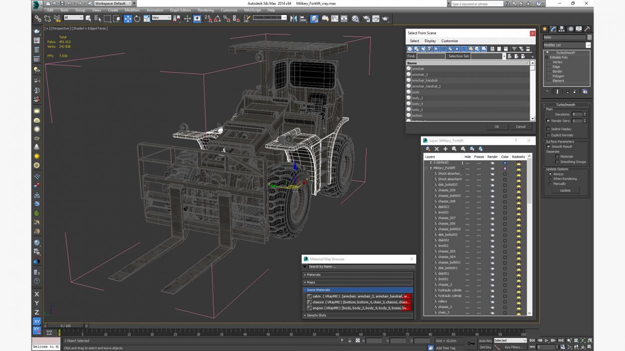 Military Forklift 3D