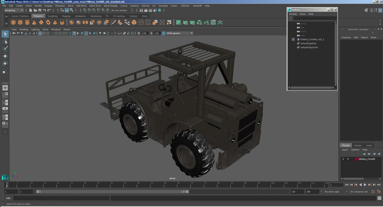 Military Forklift 3D