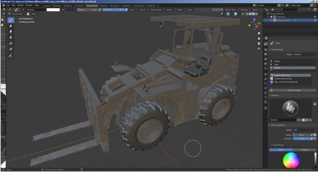 Military Forklift 3D