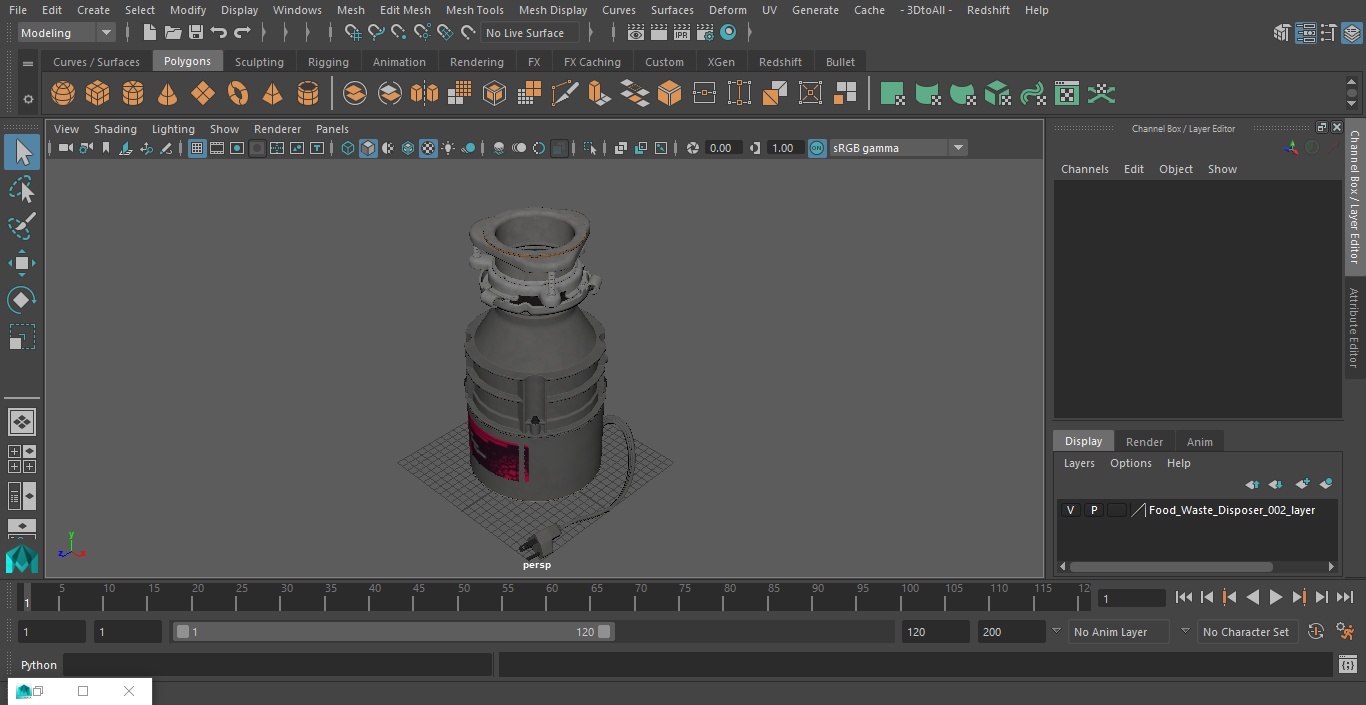 Food Waste Disposer 3D model