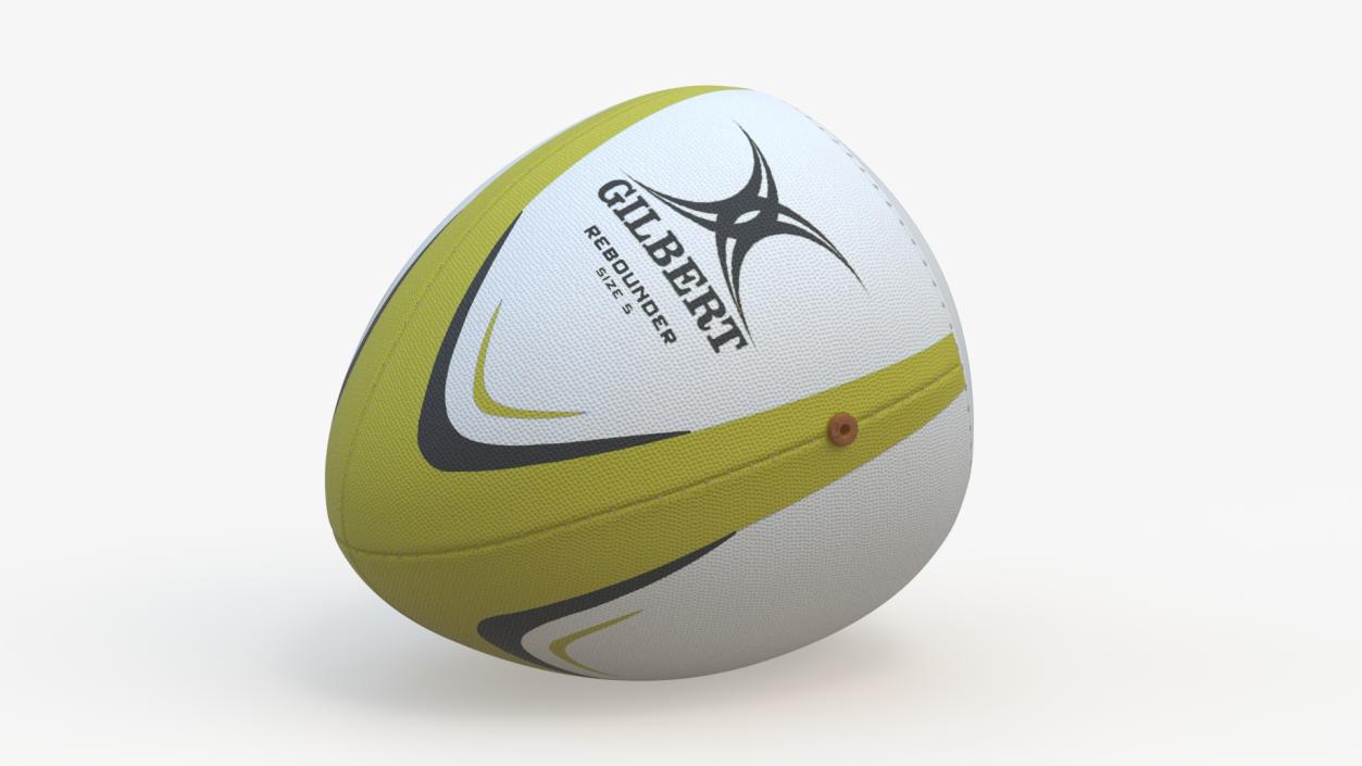 Rugby Bounce Back Ball Yellow 3D model