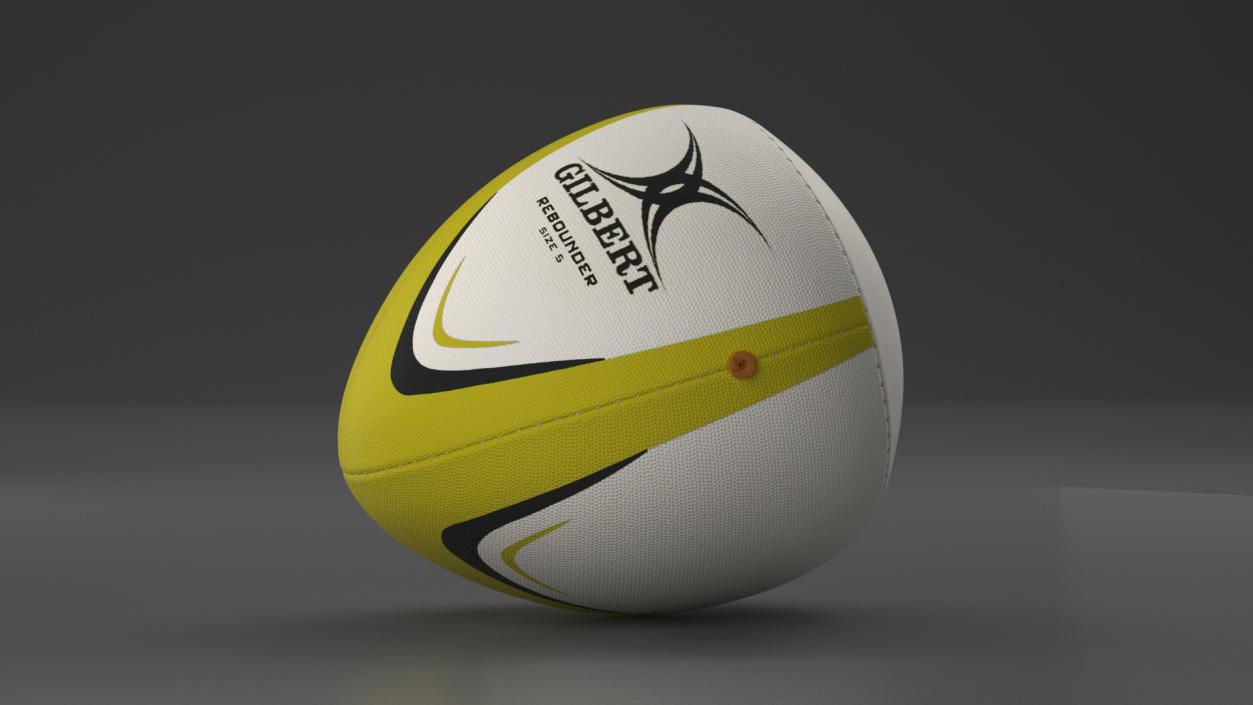 Rugby Bounce Back Ball Yellow 3D model