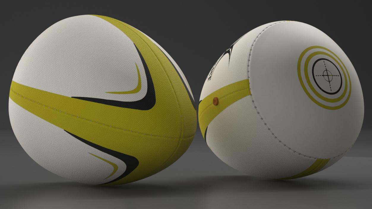 Rugby Bounce Back Ball Yellow 3D model