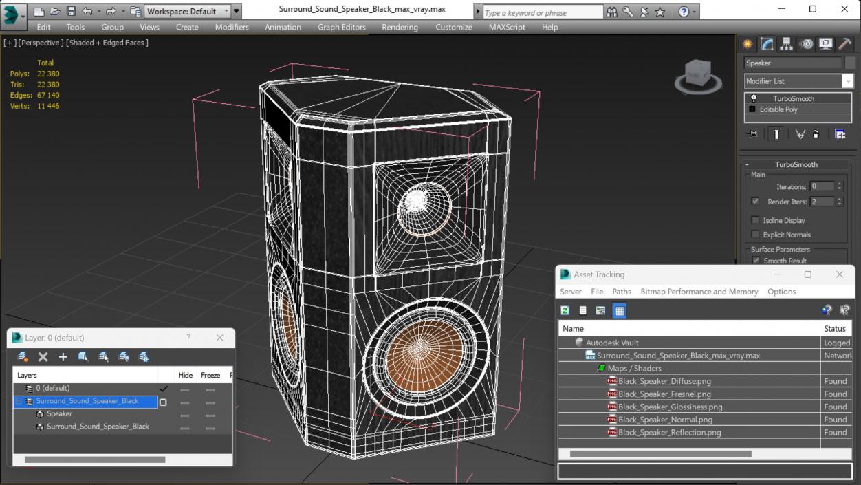 3D Surround Sound Speaker Black model