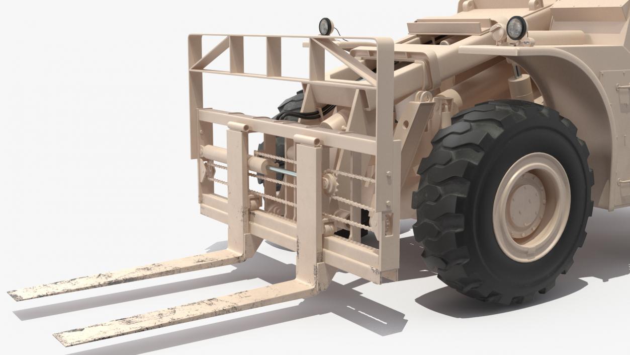 3D Pettibone Rough Terrain Military Forklift Sand