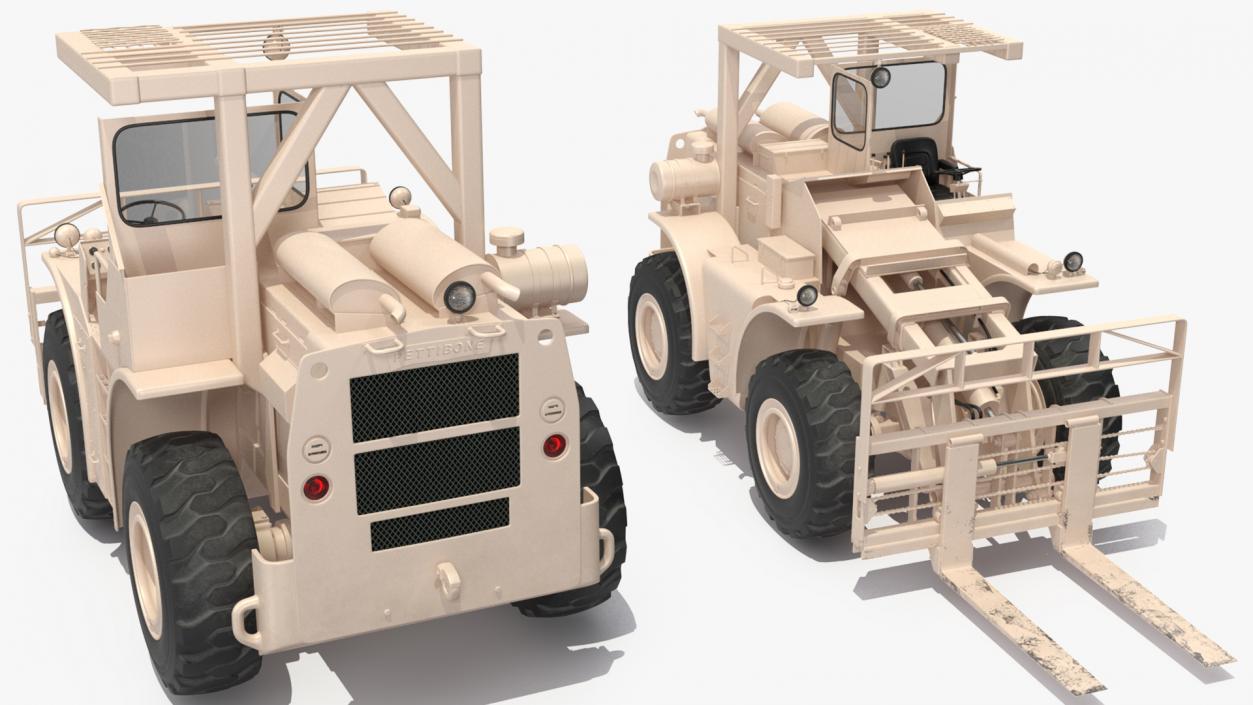 3D Pettibone Rough Terrain Military Forklift Sand