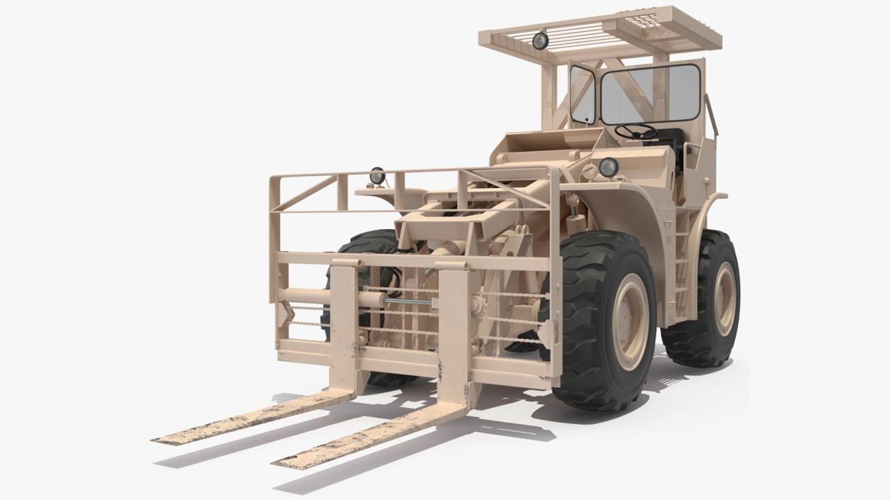 3D Pettibone Rough Terrain Military Forklift Sand