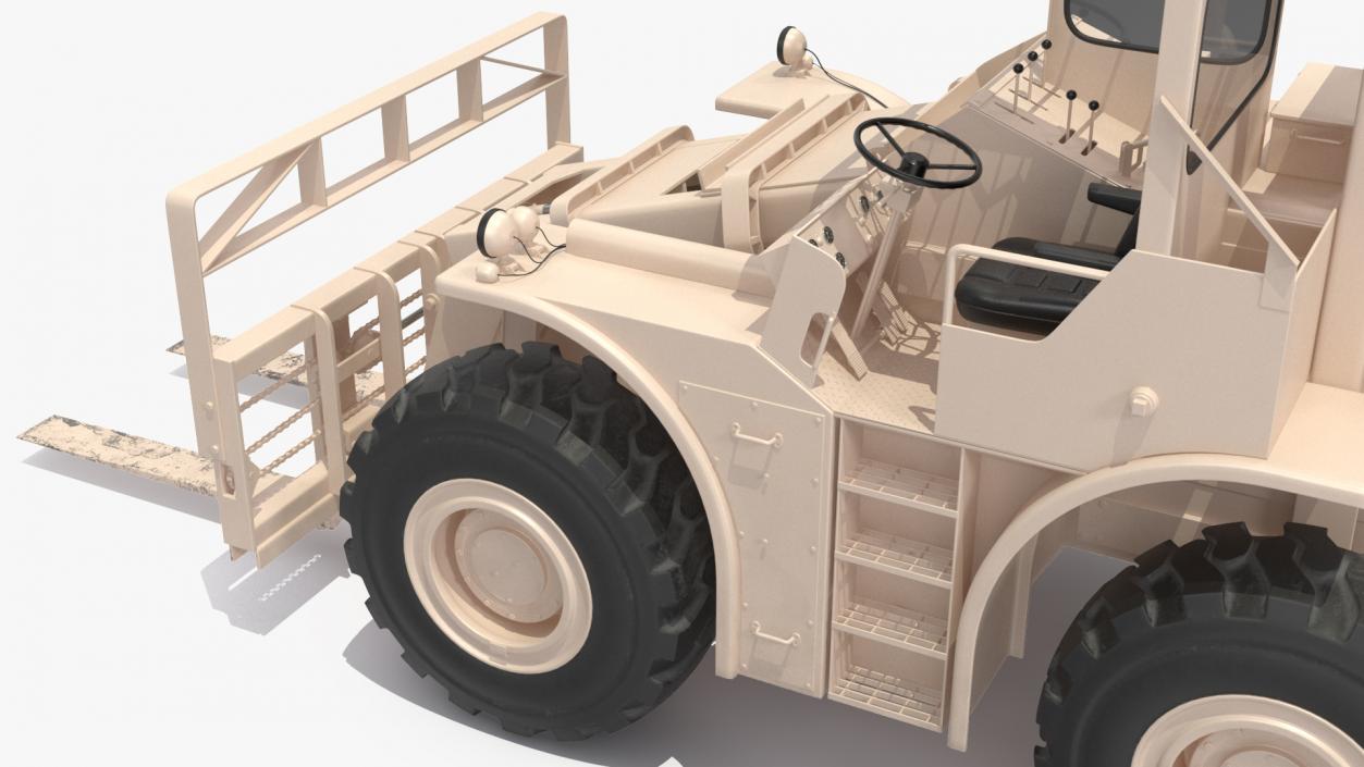 3D Pettibone Rough Terrain Military Forklift Sand