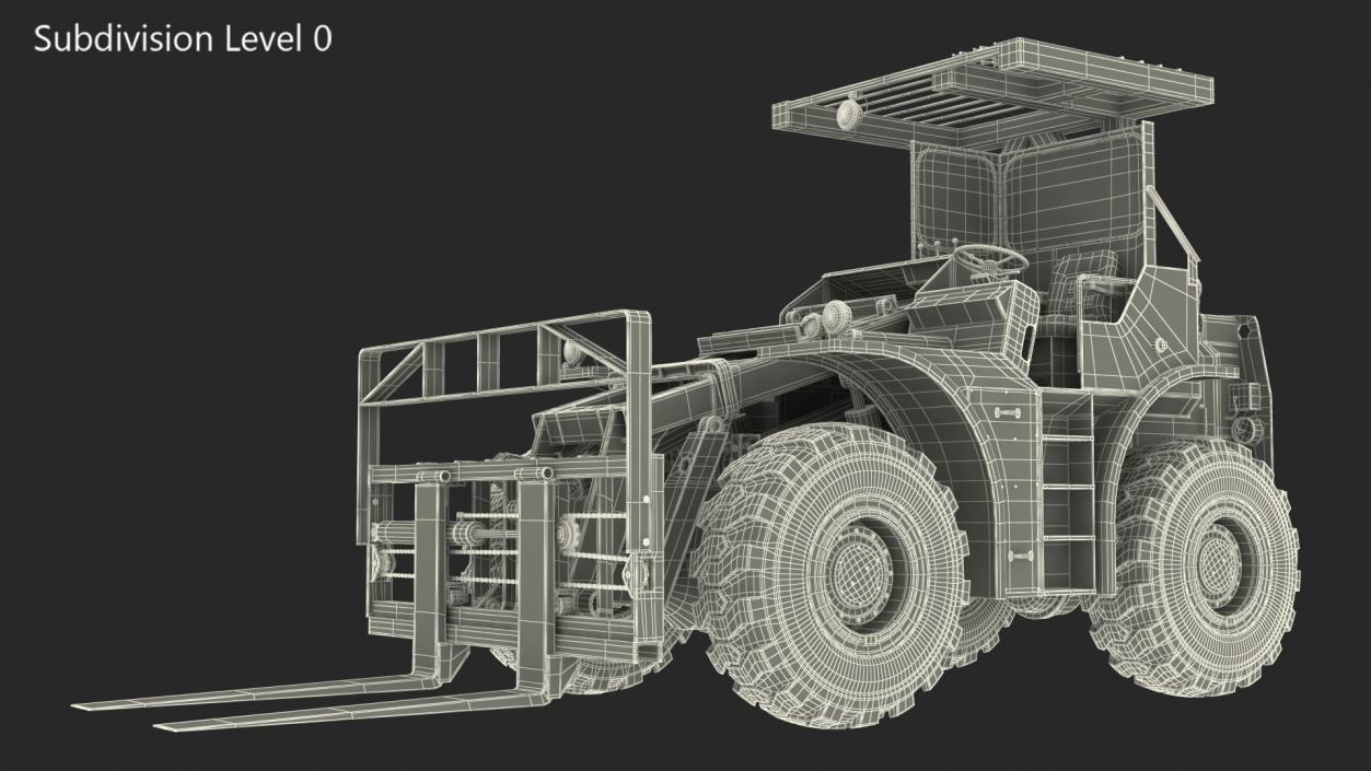 3D Pettibone Rough Terrain Military Forklift Sand