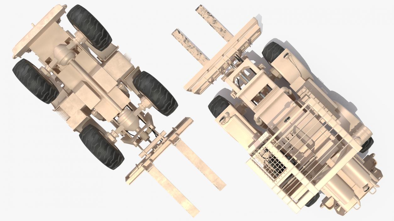 3D Pettibone Rough Terrain Military Forklift Sand