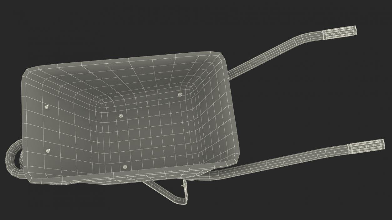 Construction Single Wheel Barrow 3D