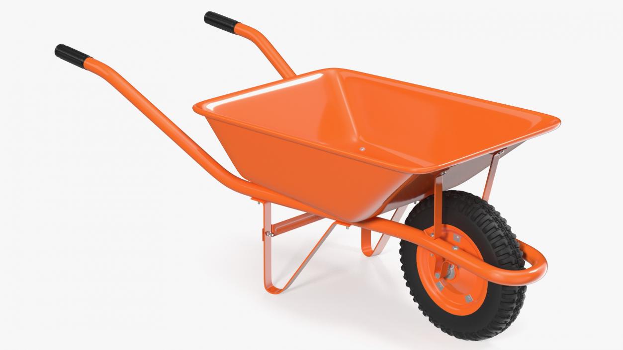 Construction Single Wheel Barrow 3D