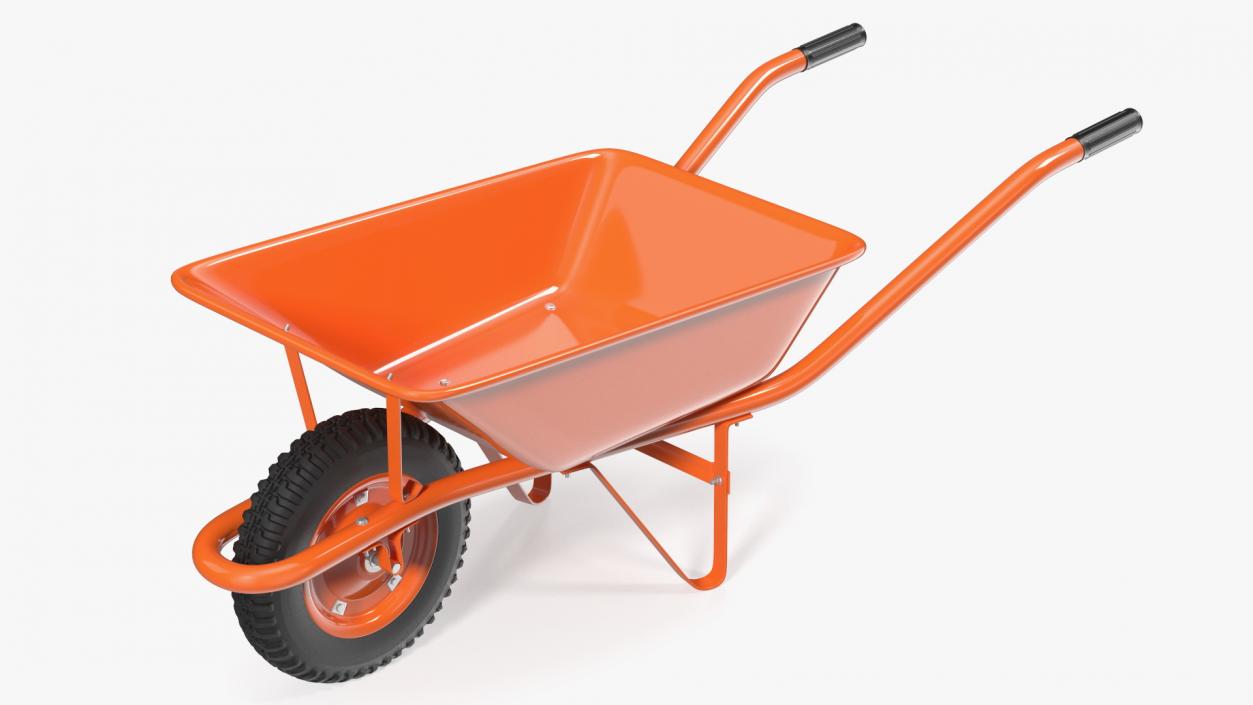 Construction Single Wheel Barrow 3D