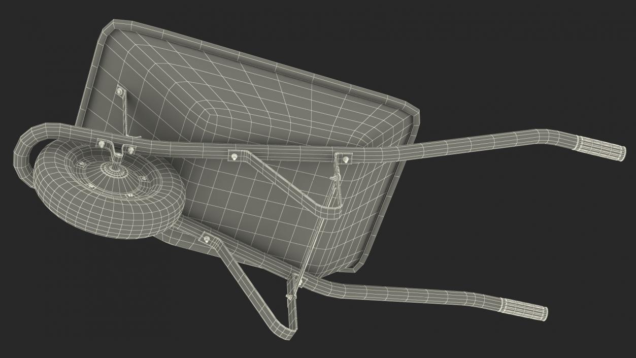 Construction Single Wheel Barrow 3D