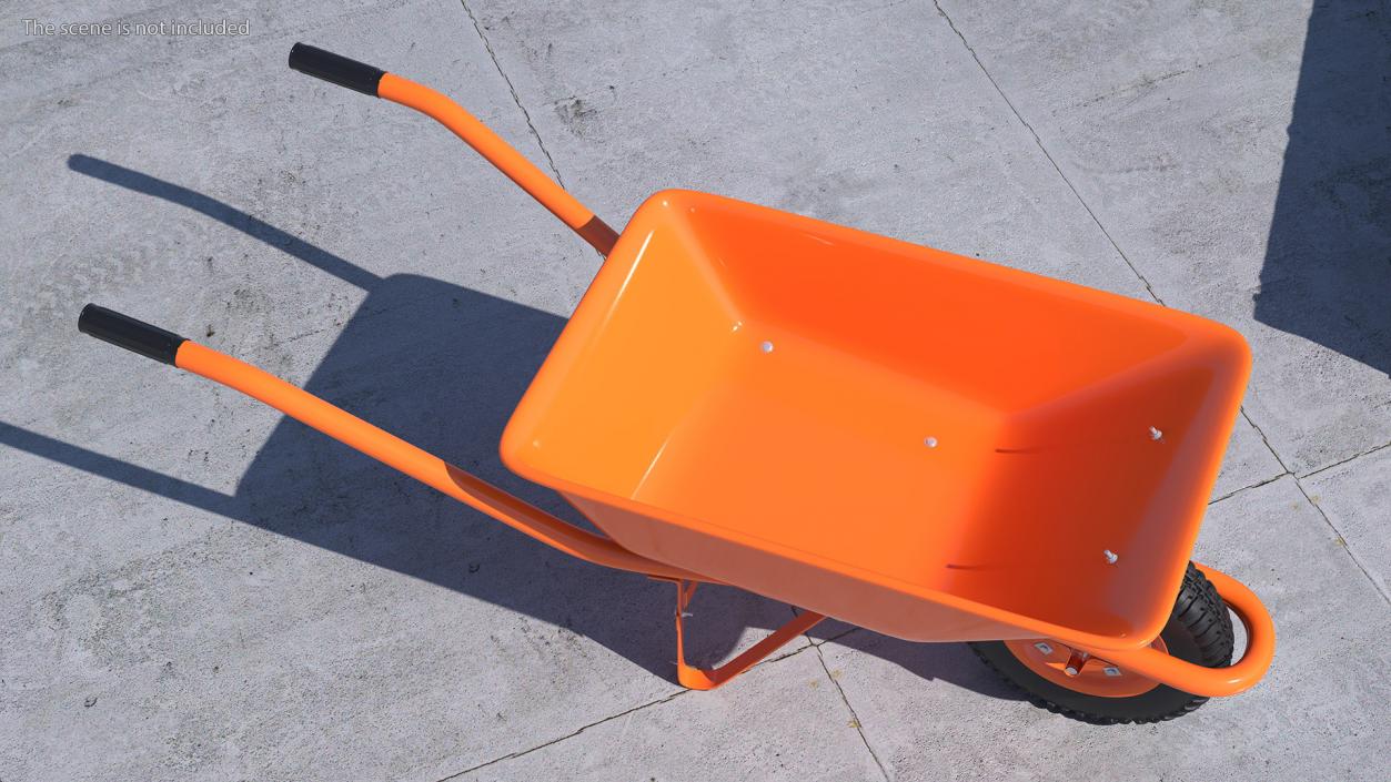 Construction Single Wheel Barrow 3D