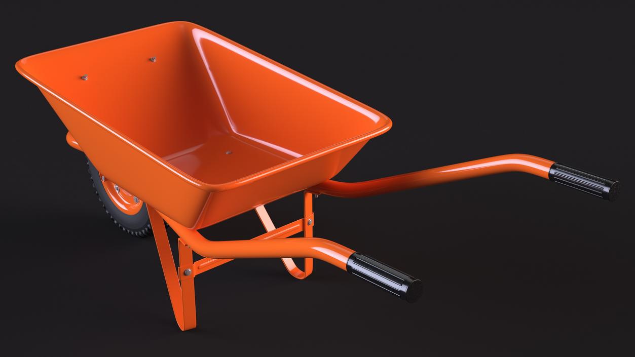 Construction Single Wheel Barrow 3D