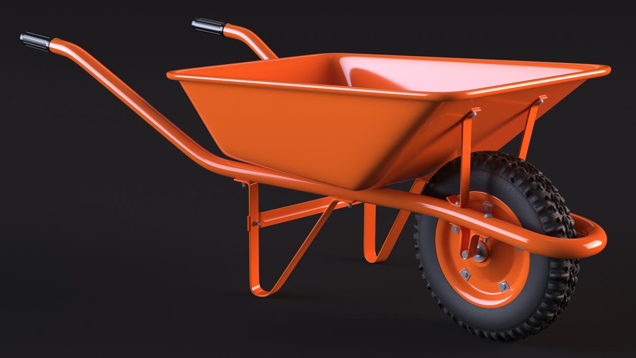 Construction Single Wheel Barrow 3D