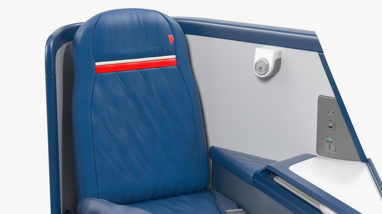 3D Airbus A330-300 Delta One Business Class Seats Side