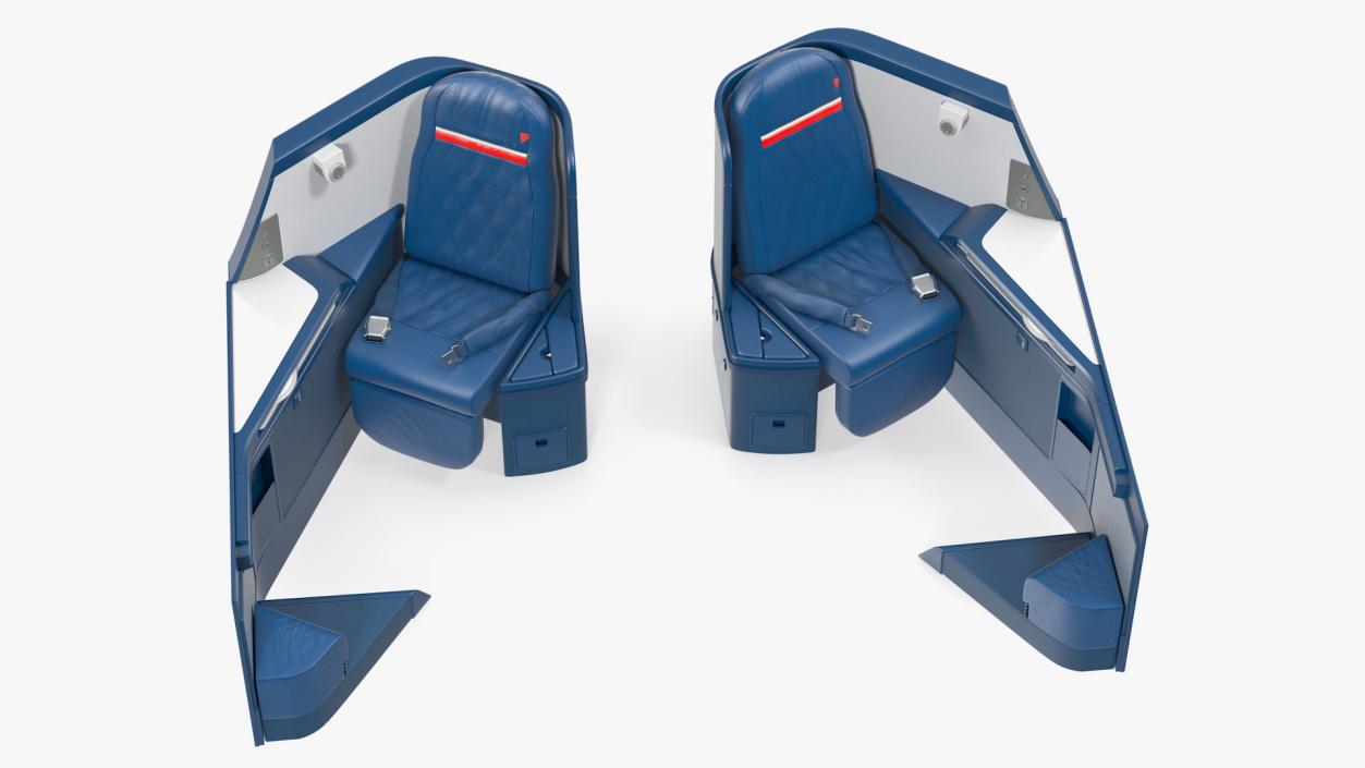 3D Airbus A330-300 Delta One Business Class Seats Side