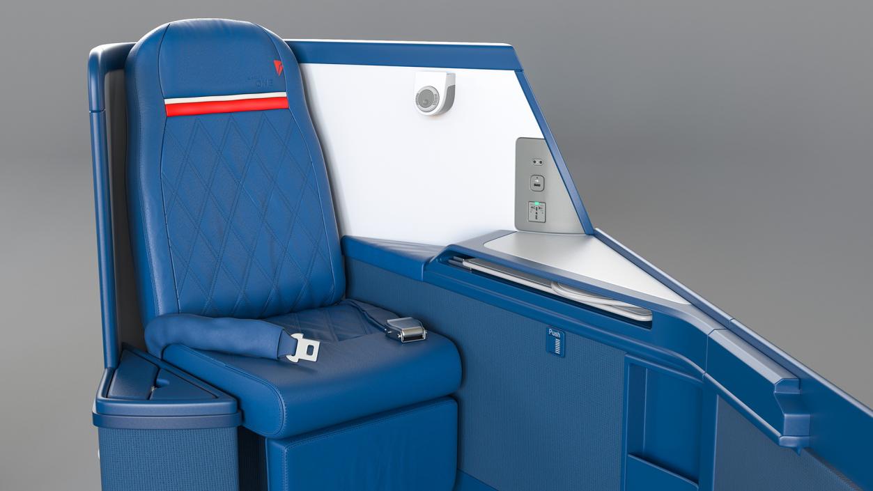 3D Airbus A330-300 Delta One Business Class Seats Side