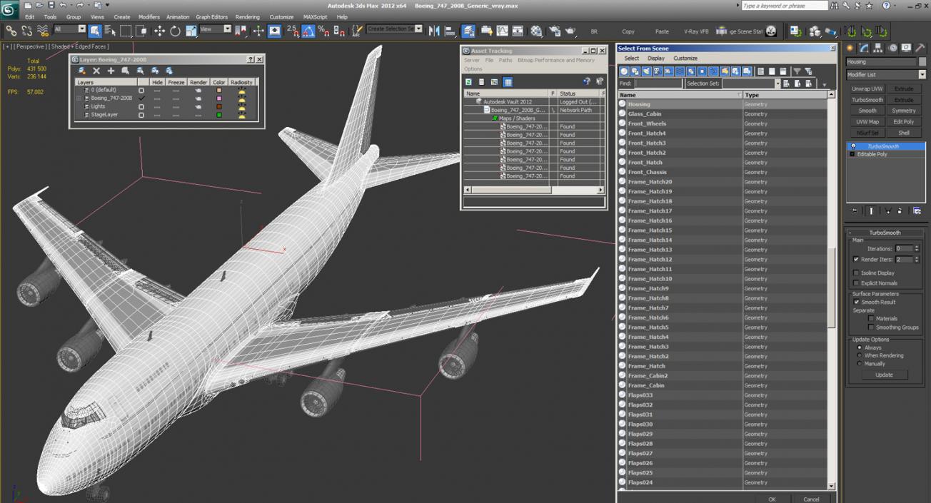 3D Boeing 747-200B Generic model