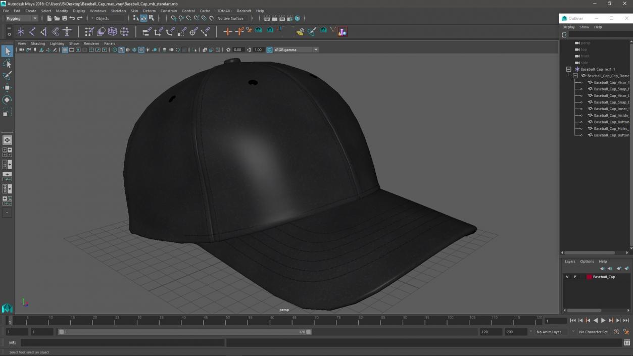 Baseball Cap 2 3D model