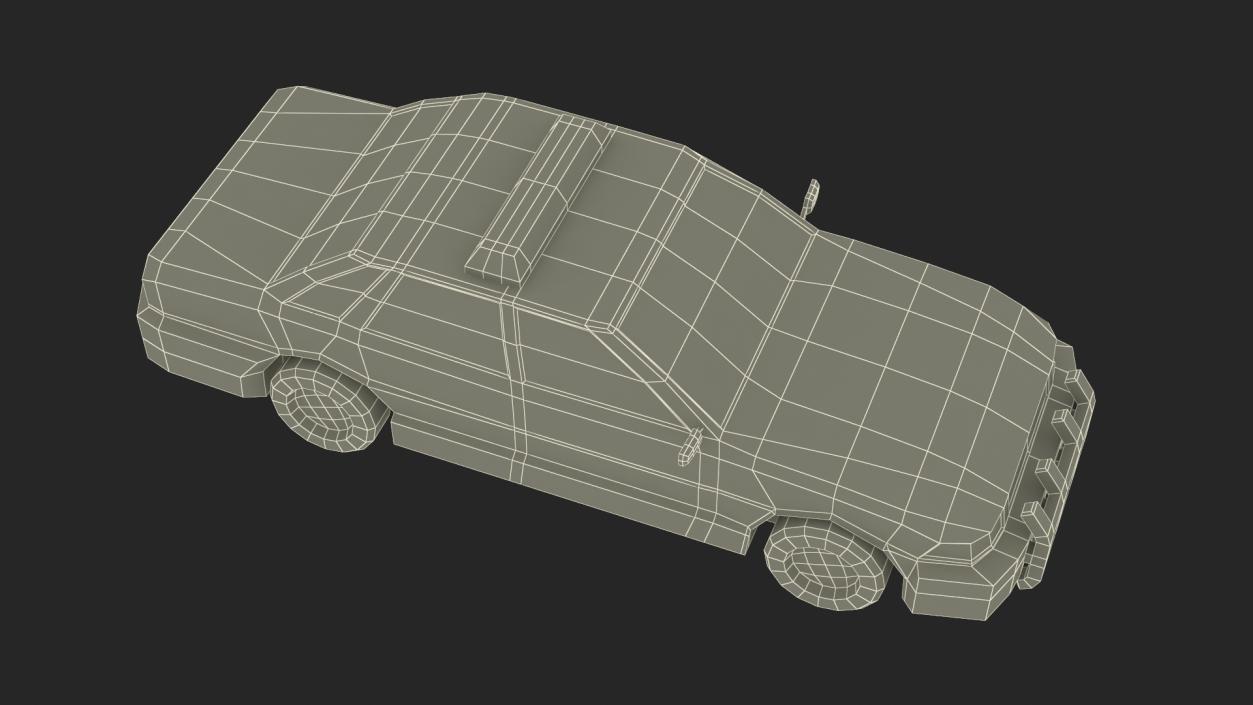 Low Poly Stylized Model Police Car 3D model