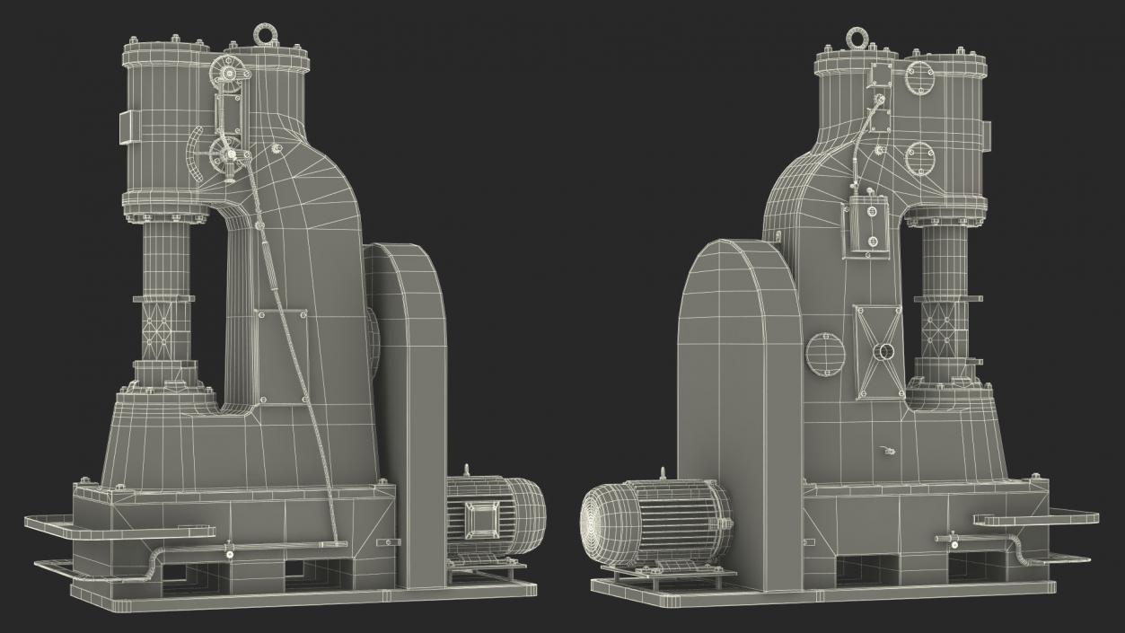 Pneumatic Forging Hammer 3D model