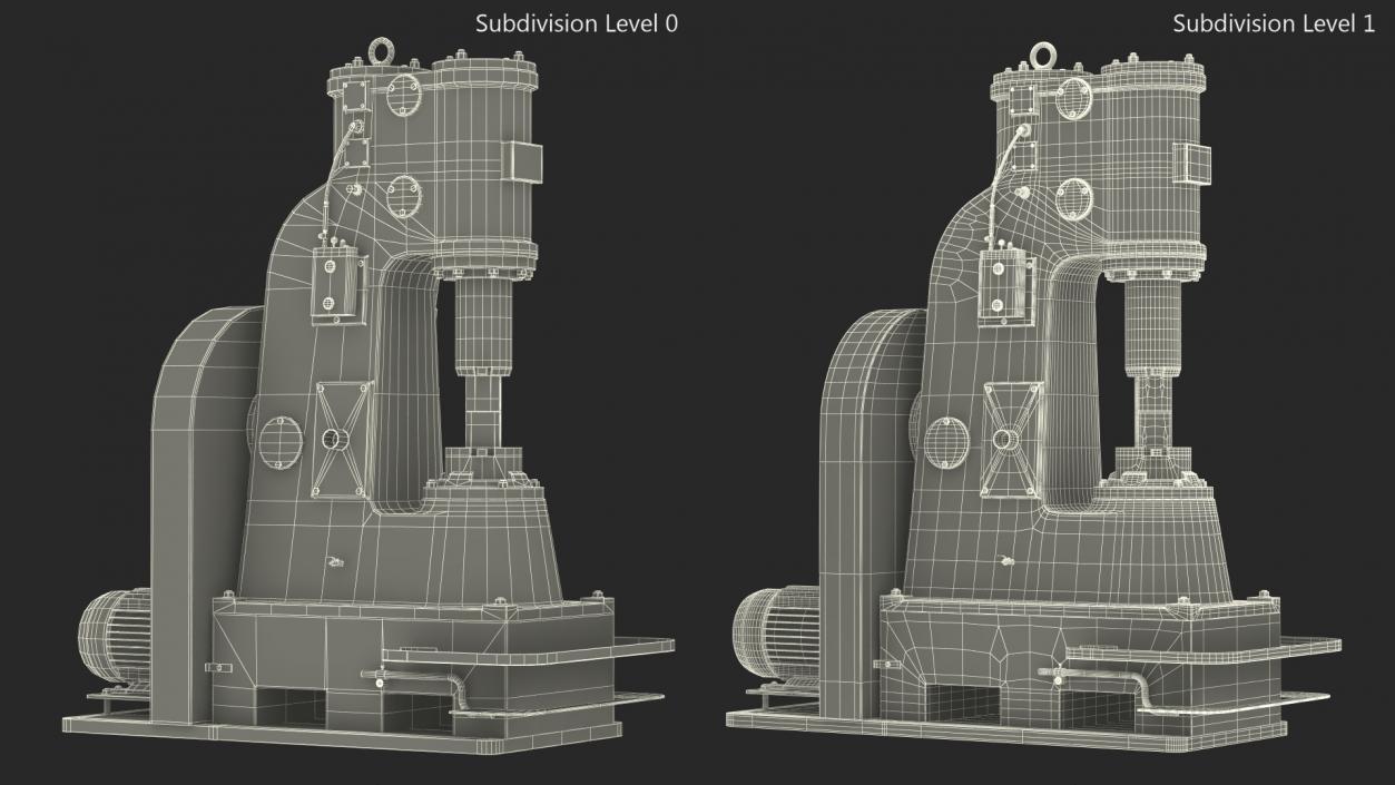 Pneumatic Forging Hammer 3D model