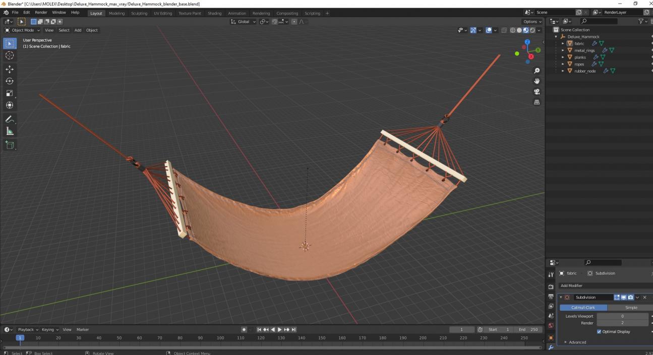 Deluxe Hammock 3D model