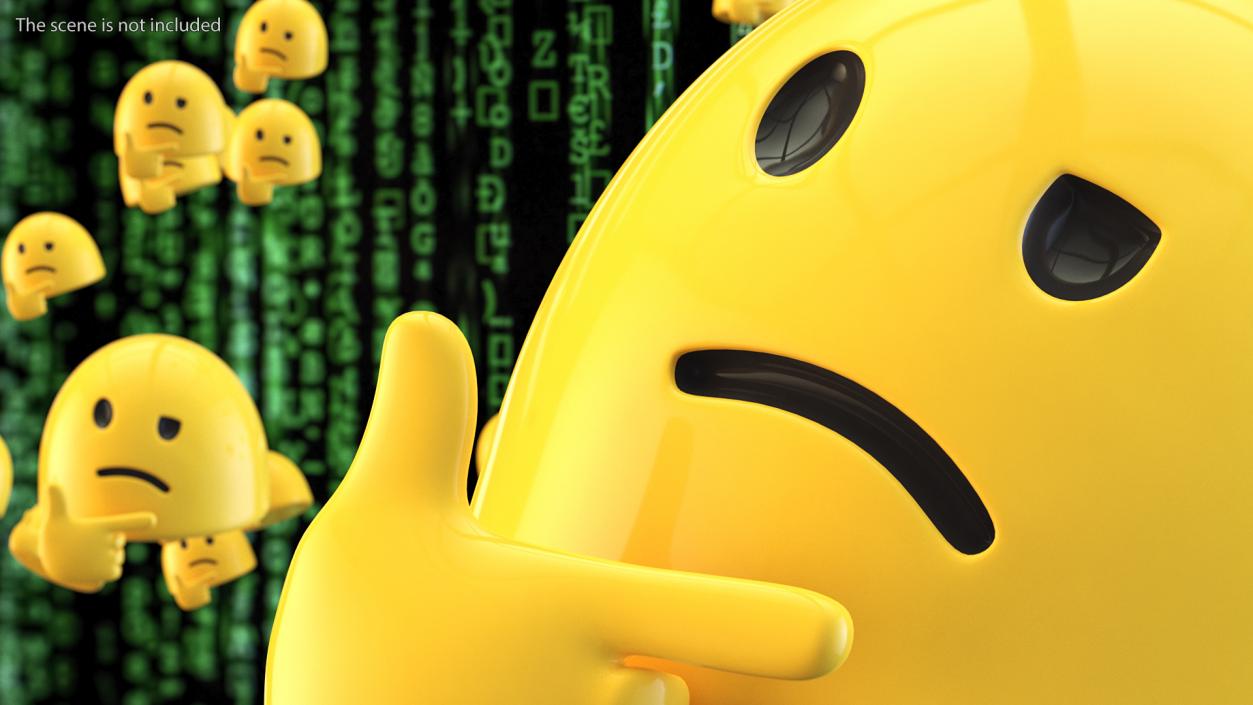 Thinking Face Android Emoji 3D