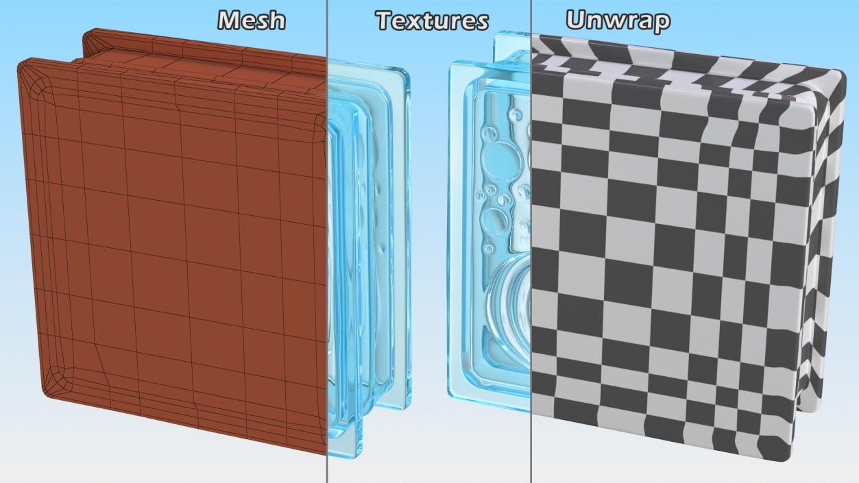 3D model Glass Blocks Collection 2