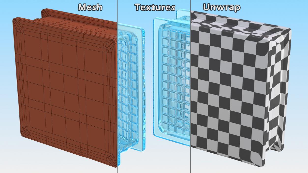 3D model Glass Blocks Collection 2